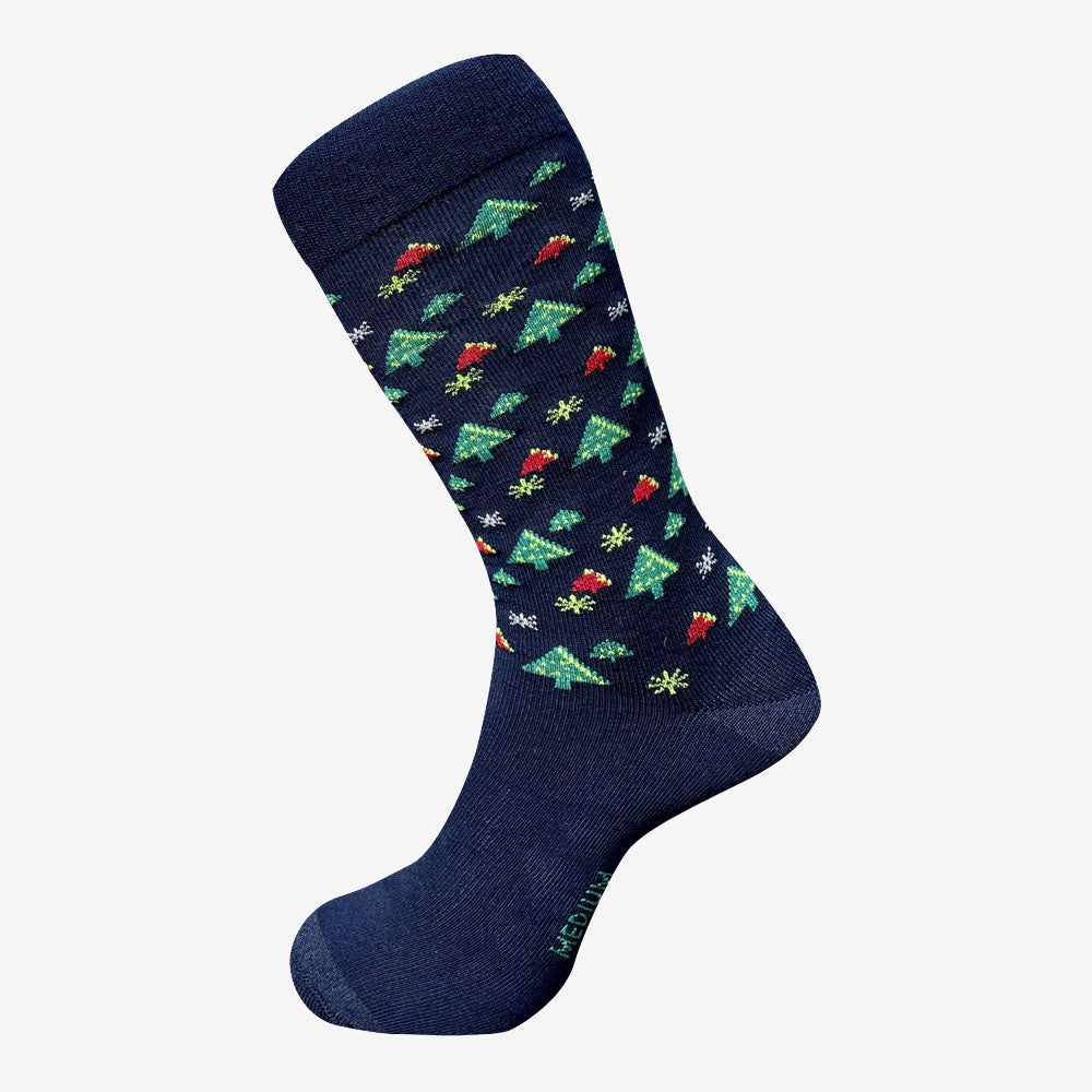 Humphrey Law Wool Blend Health Sock Xmas navy