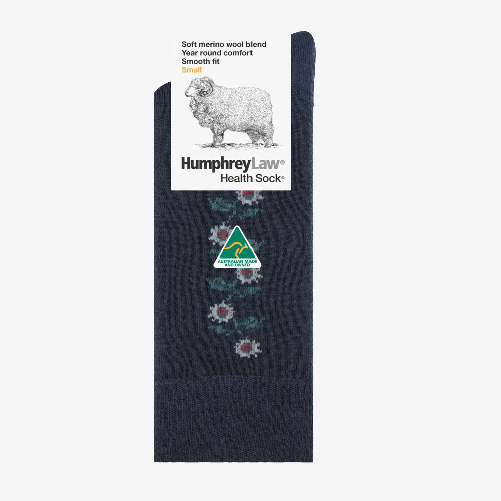 Humphrey Law Health Sock - Sunflower - charcoal