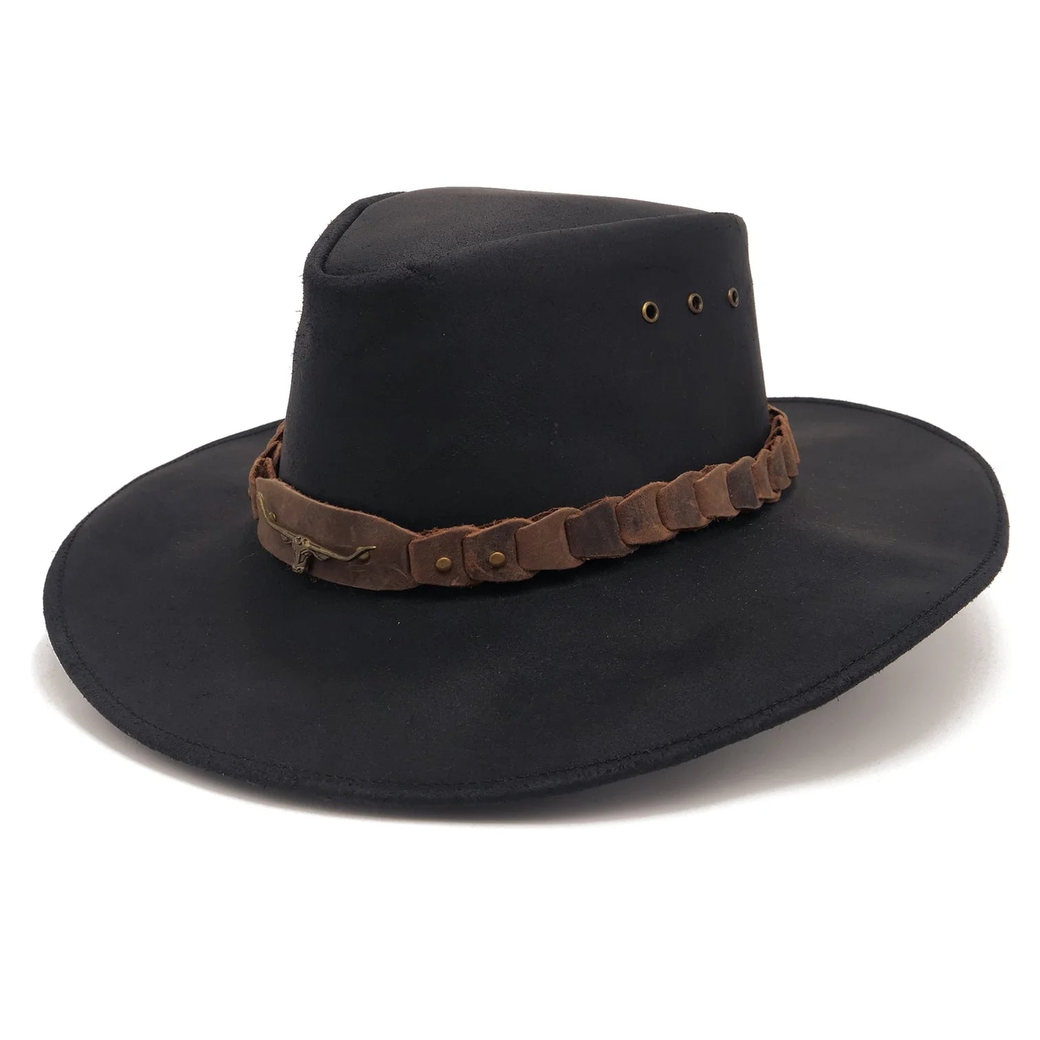 Kakadu Brumby Shapeable Leather Hat black