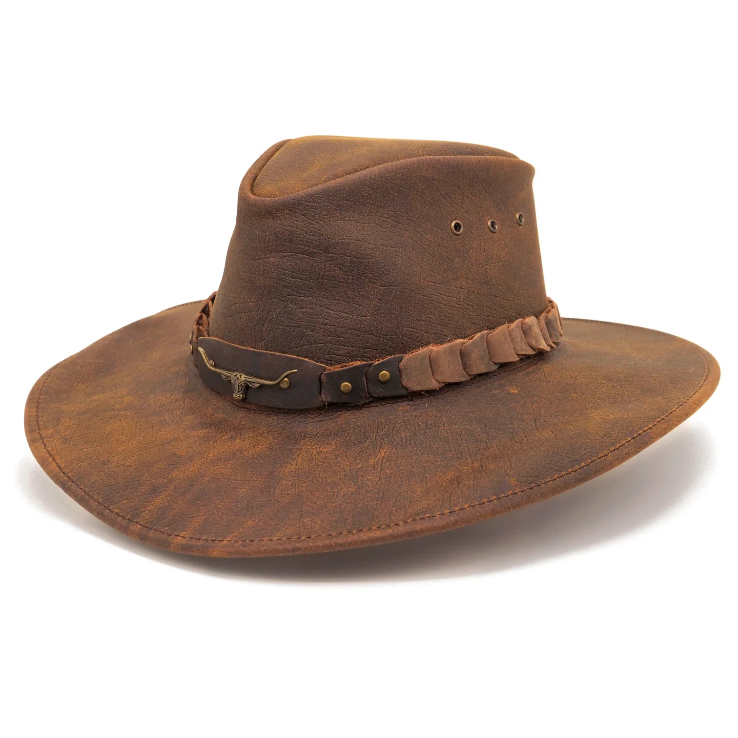 Kakadu Brumby Shapeable Leather Hat bark