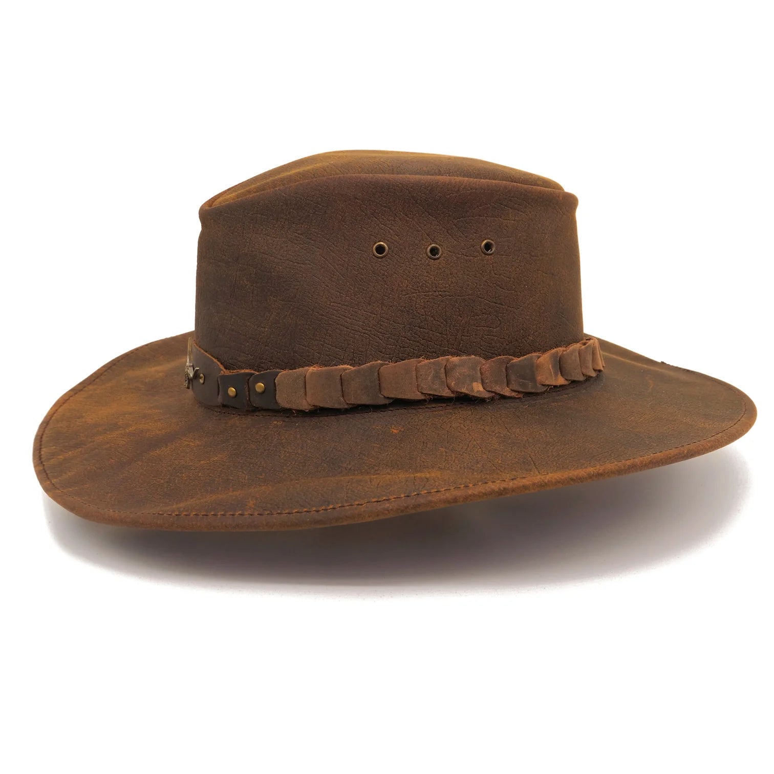 Kakadu Brumby Shapeable Leather Hat bark