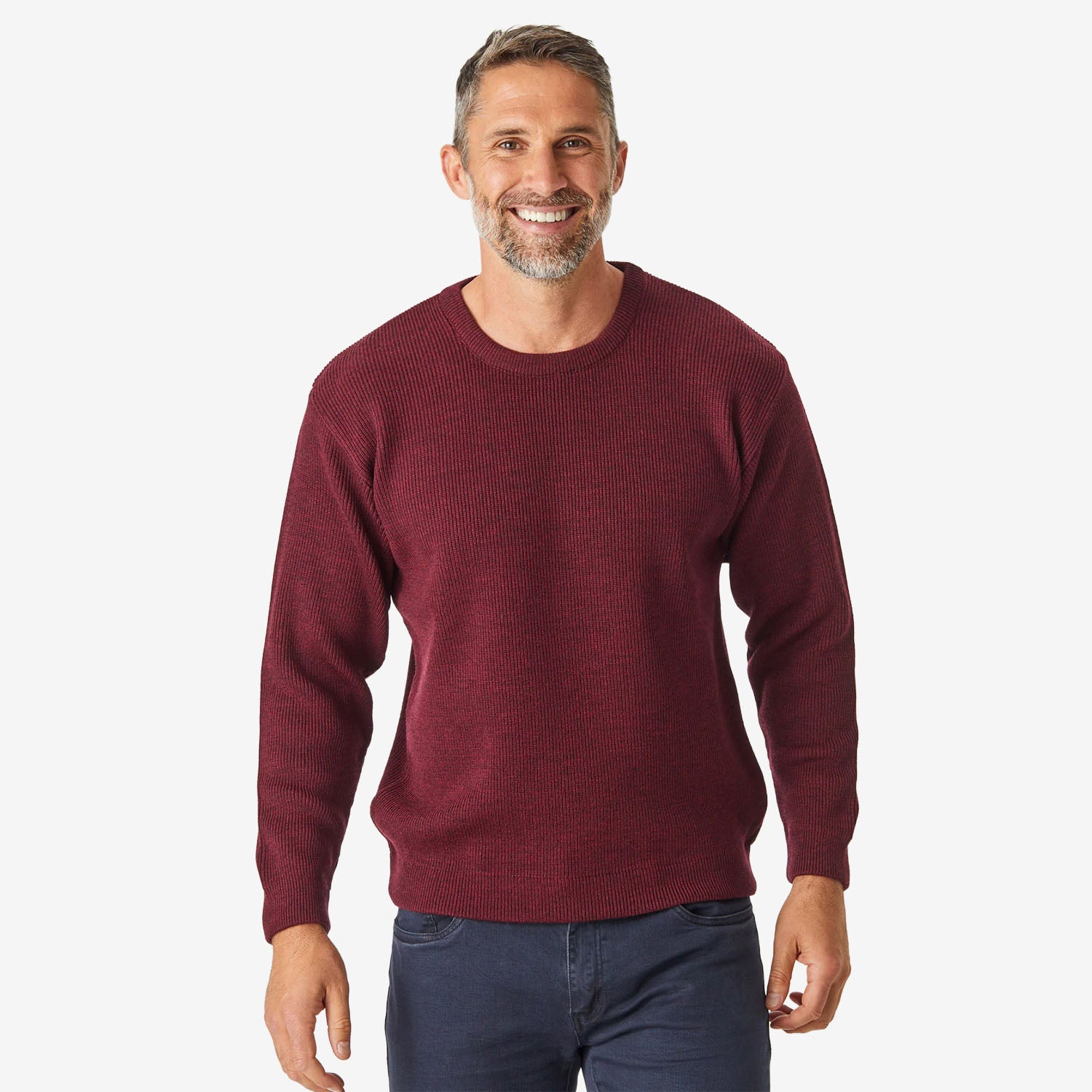 Aklanda Merino Rib Crew Neck berry