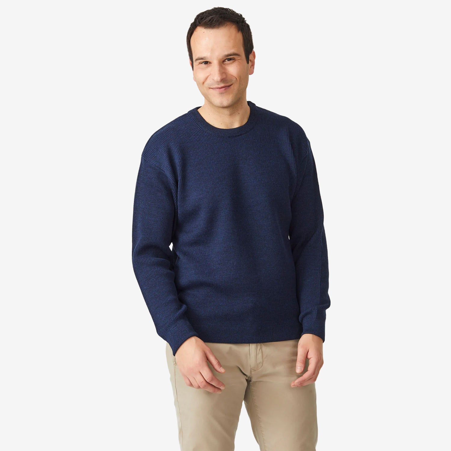 Aklanda Merino Rib Crew Neck marine
