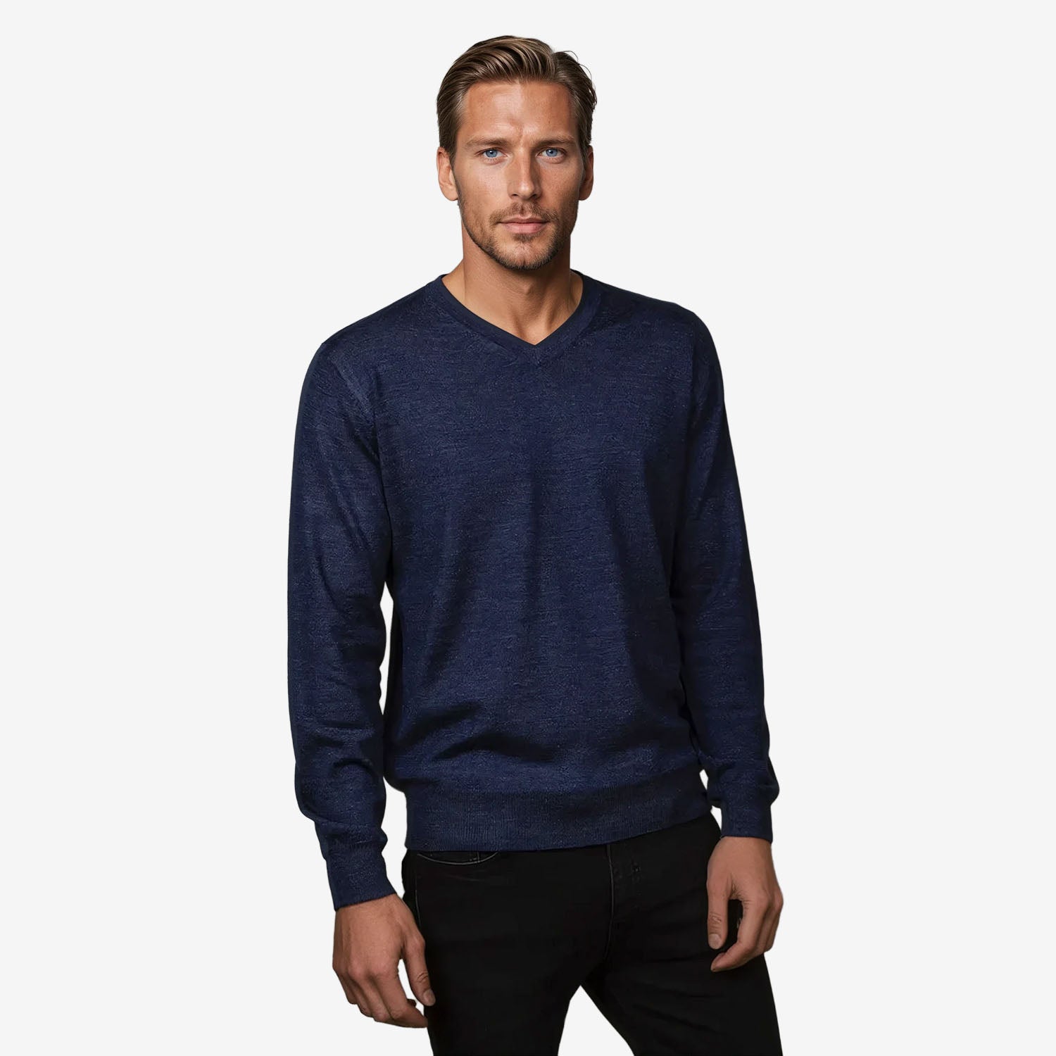 Ansett Extra Fine Merino Wool V Neck Jumper