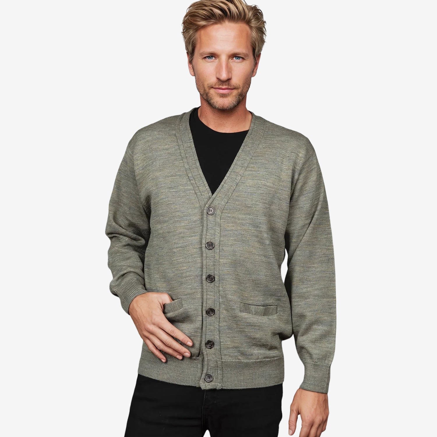Ansett Machine Washable Cardigan agate