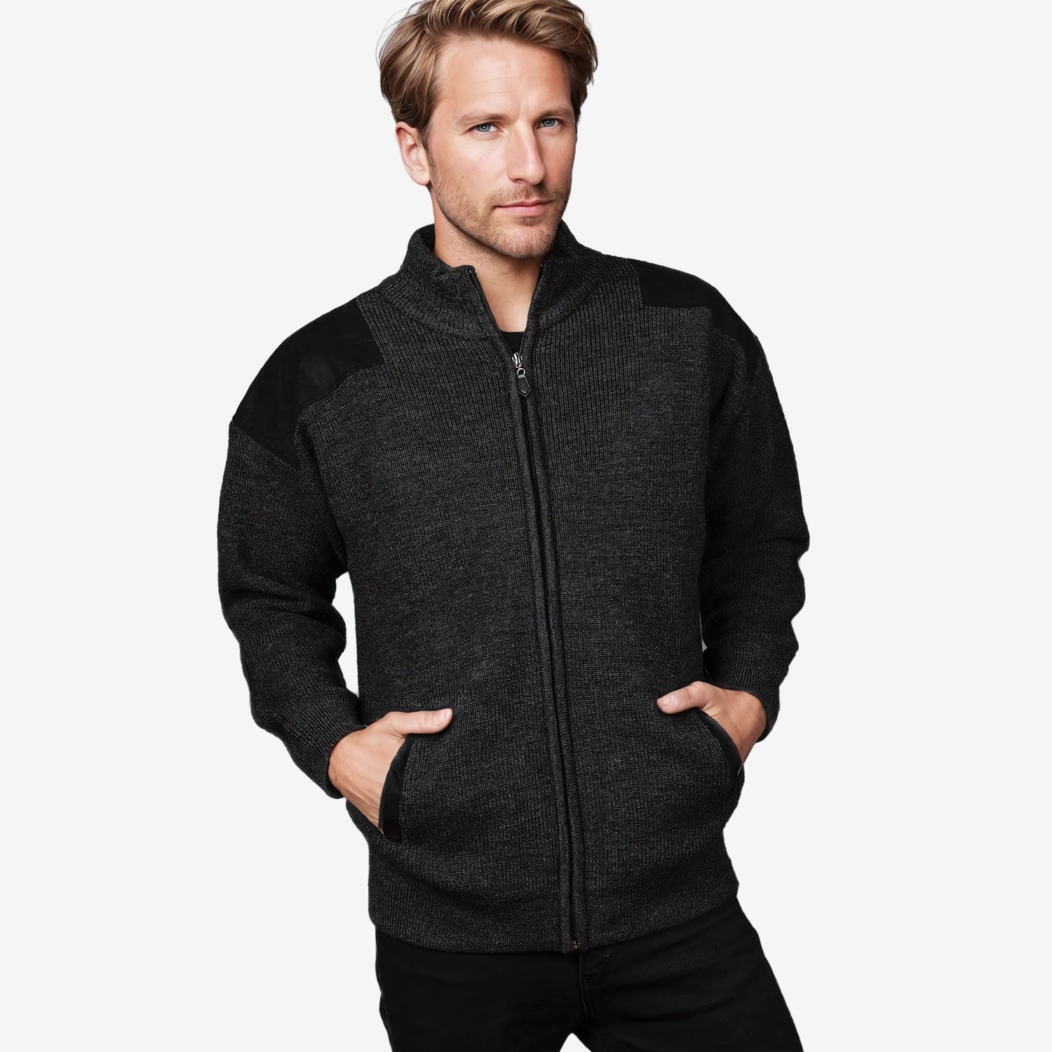 Ansett Patch Zip Cardigan