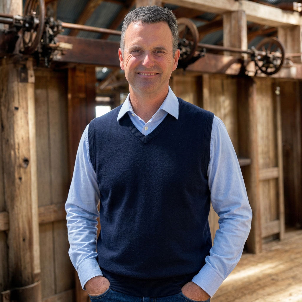 Ansett Fine Merino Slip On Vest