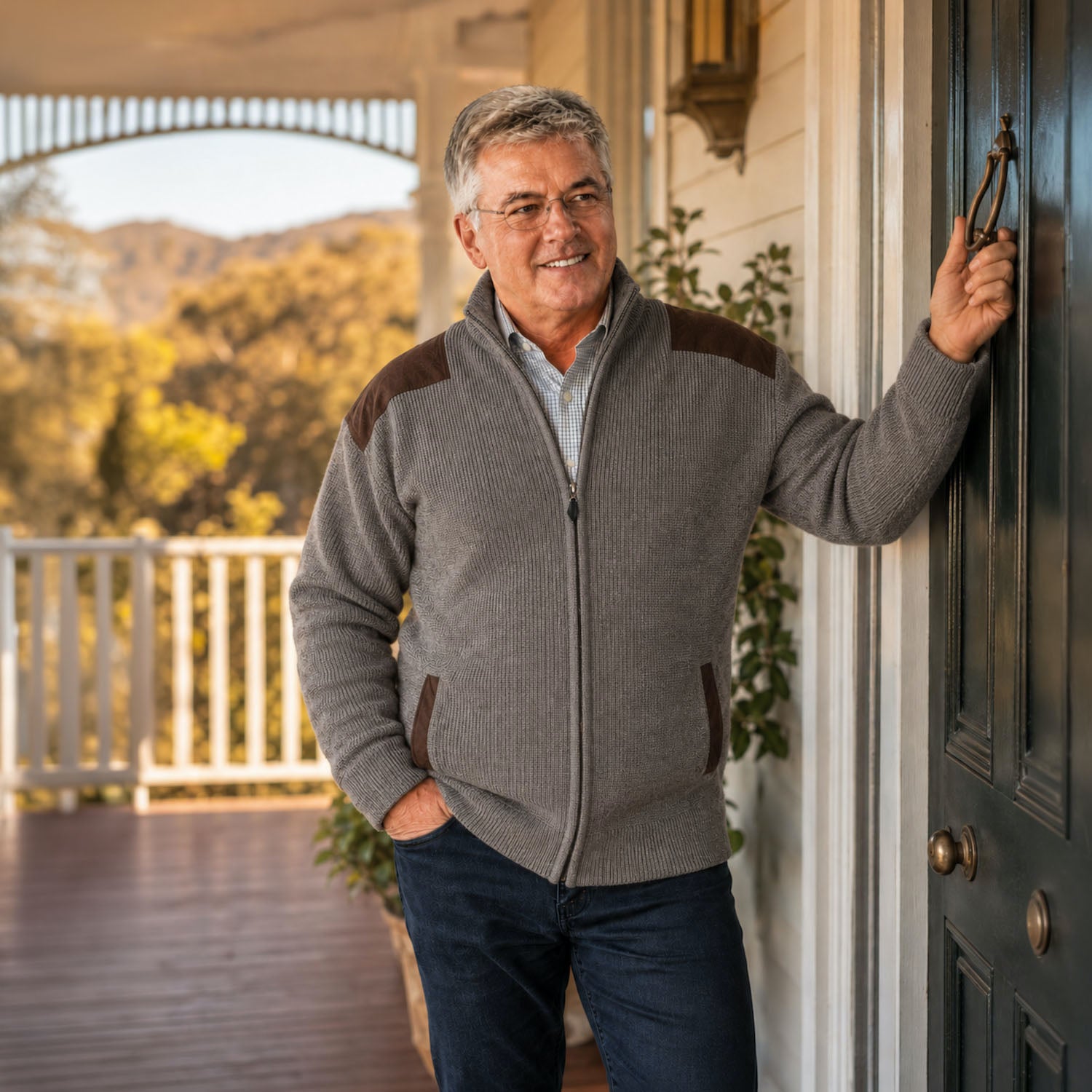 Ansett Patch Zip Cardigan