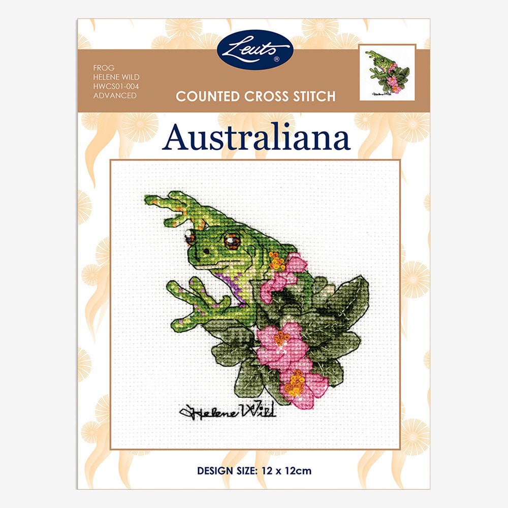 Australiana Counted Cross Stitch Kit - Helene Wild frog