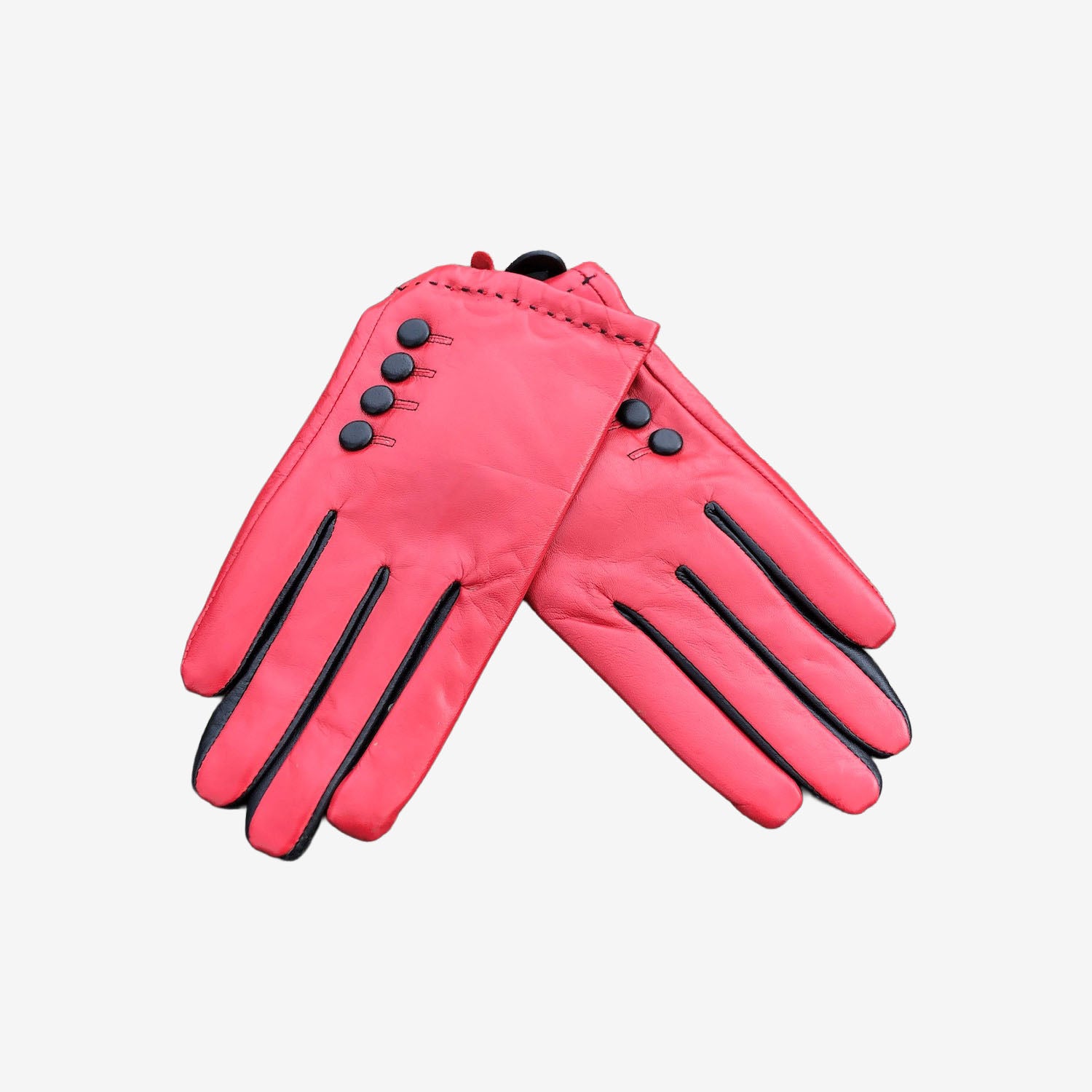 Avenel Button Sheepskin Leather Gloves