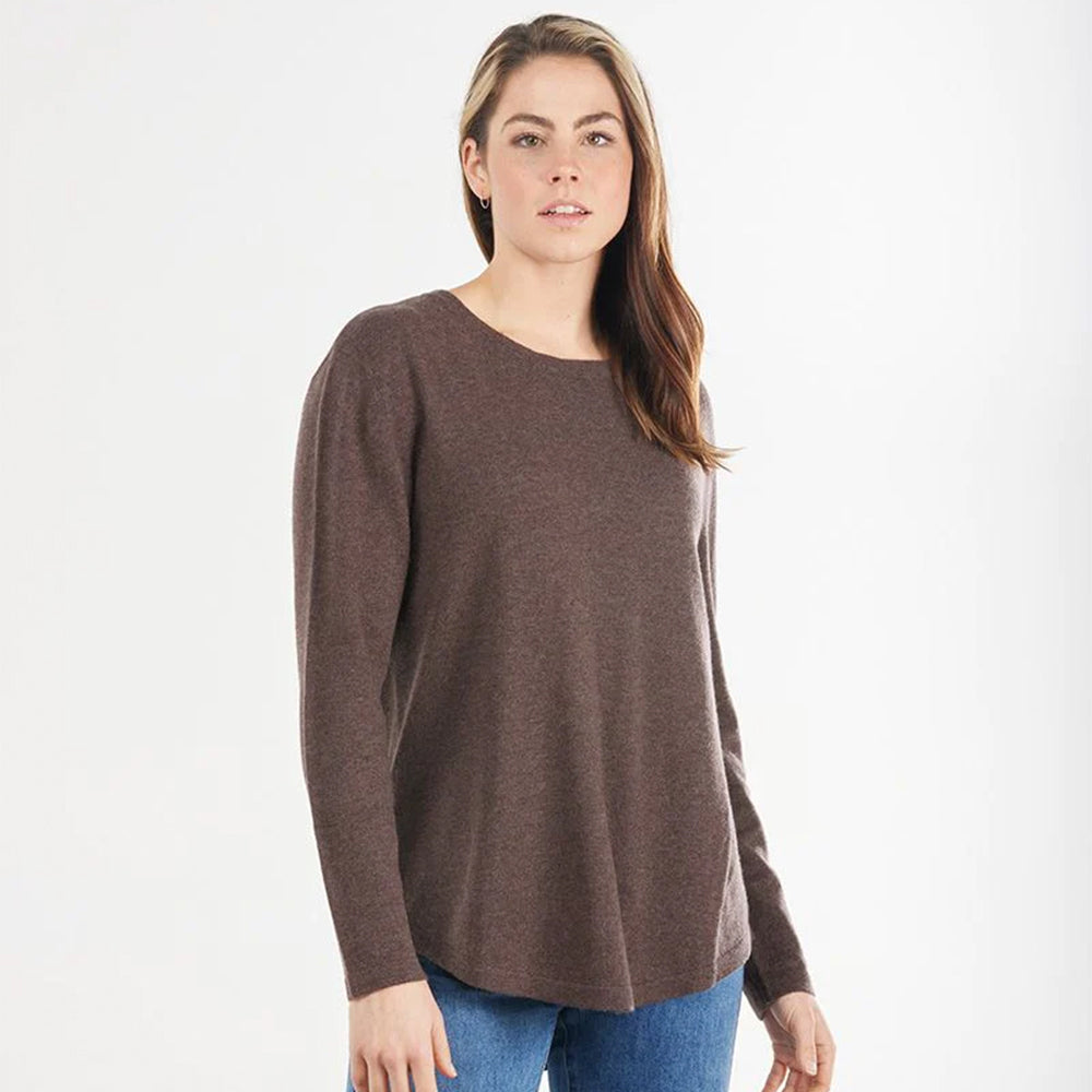 BRIDGE & LORD PLEATED BACK CREW COFFEE
