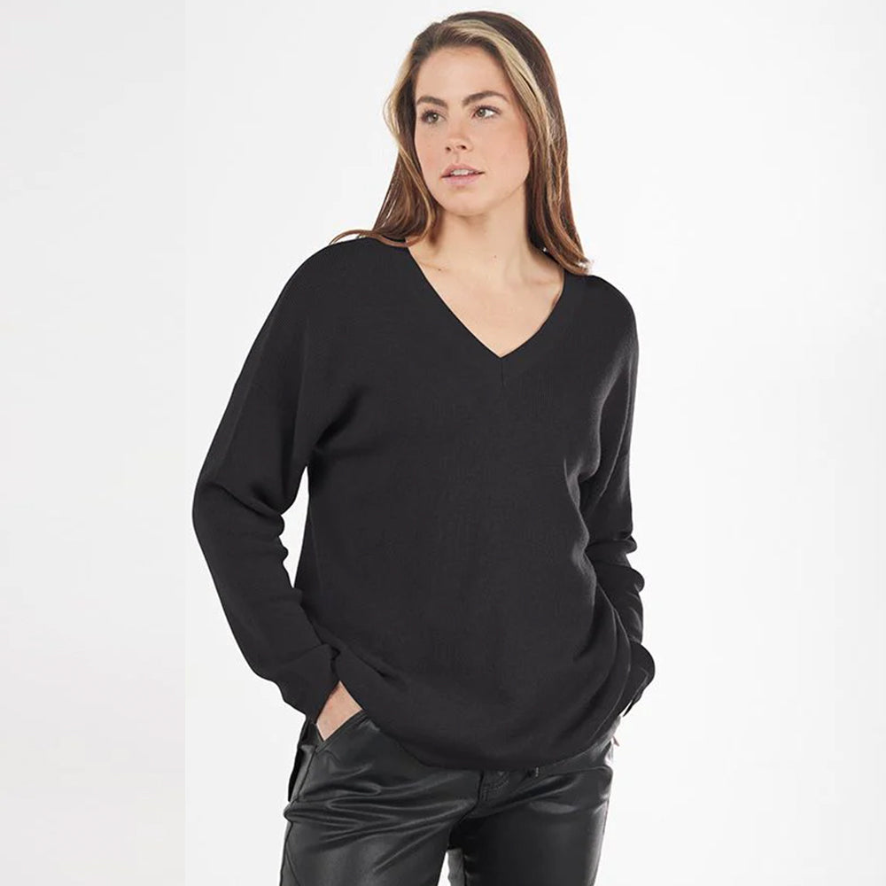 Bridge & Lord Ribbed Vee Pullover