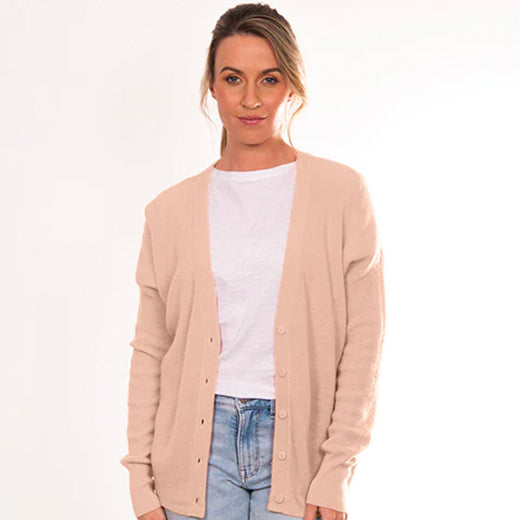 Bridge & Lord V.Neck Cardi with Detailed Back
