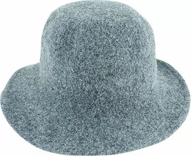 Poppi Boiled Wool Small Brim Hat grey
