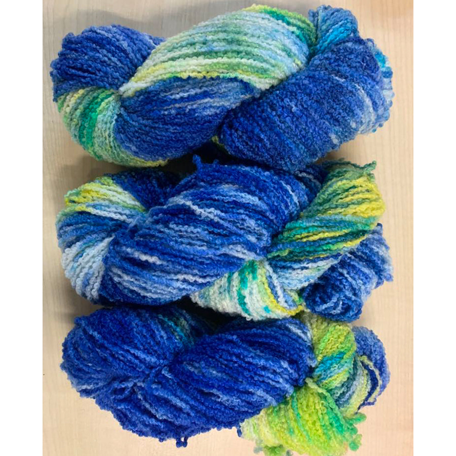 Nundle Hand Dyed Merino Boucle Blue Lagoon
