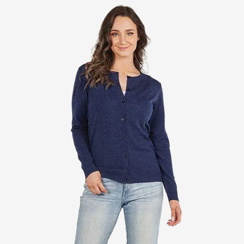 Bridge & Lord Button Cardigan navy