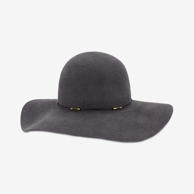 Dot & Co. Charlene Wide Brim Hat grey