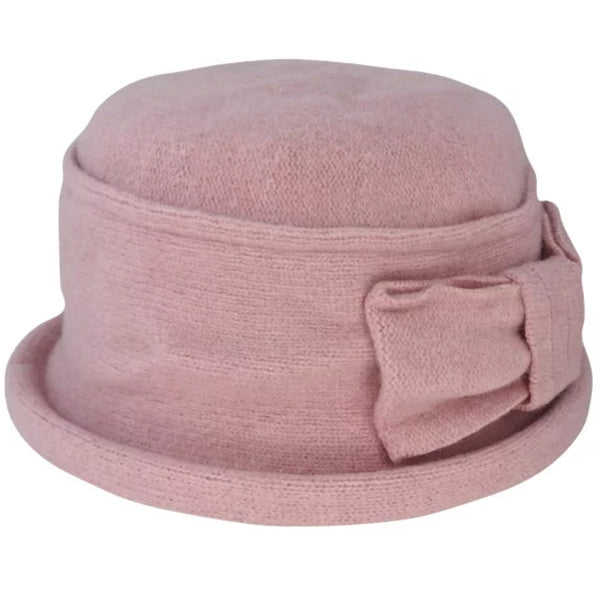 Dot & Co Wool Bow Hoop Brim Hat Pink