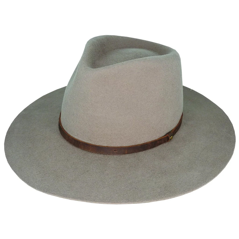 Dot & Co. Will Wool Felt Tear Drop Fedora putty
