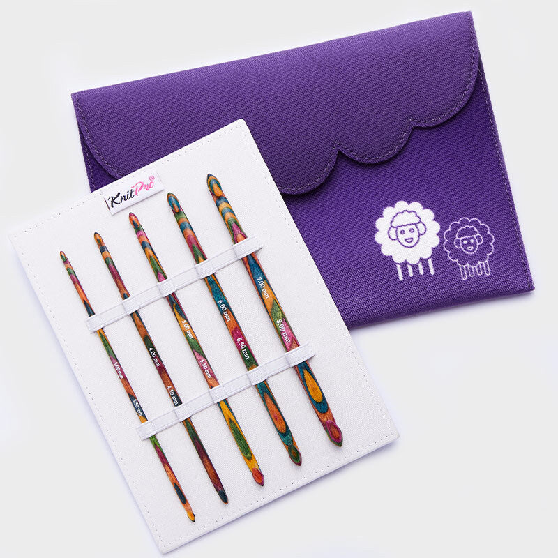 Knit Pro Symfonie Wood Double Ended Crochet Hook Set