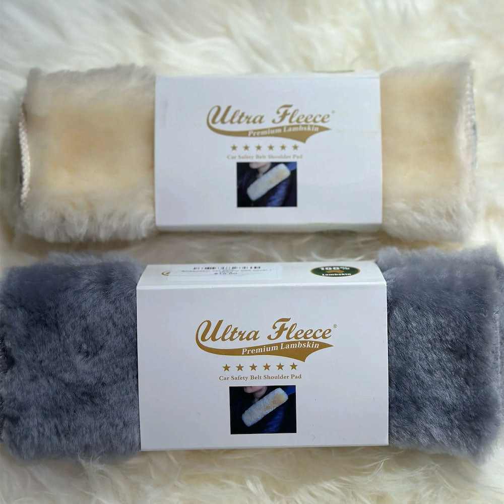 Dynasty sheepskin car seat belt cover