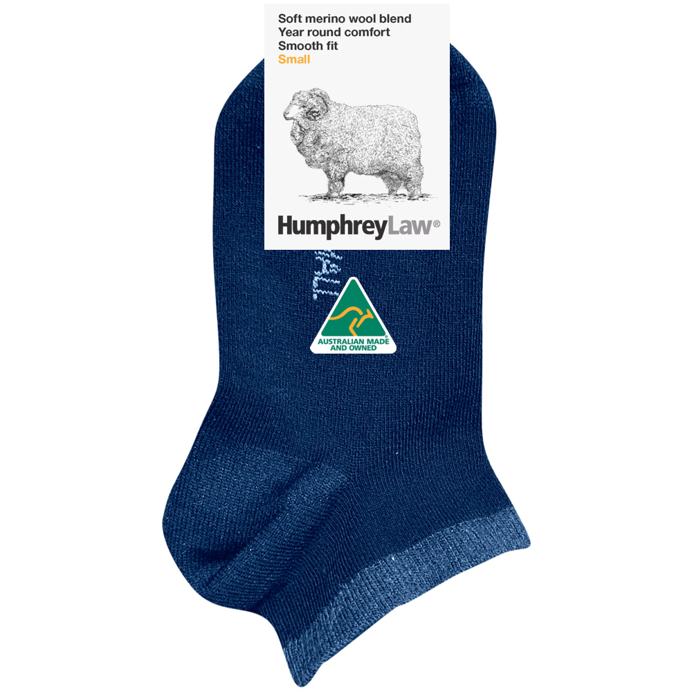 Humphrey Law Fine Merino Ankle Sock navy