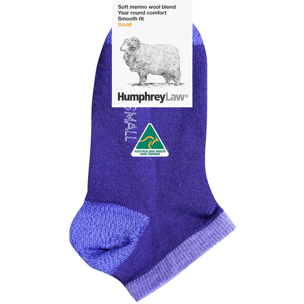 Humphrey Law Fine Merino Ankle Sock ultra violet