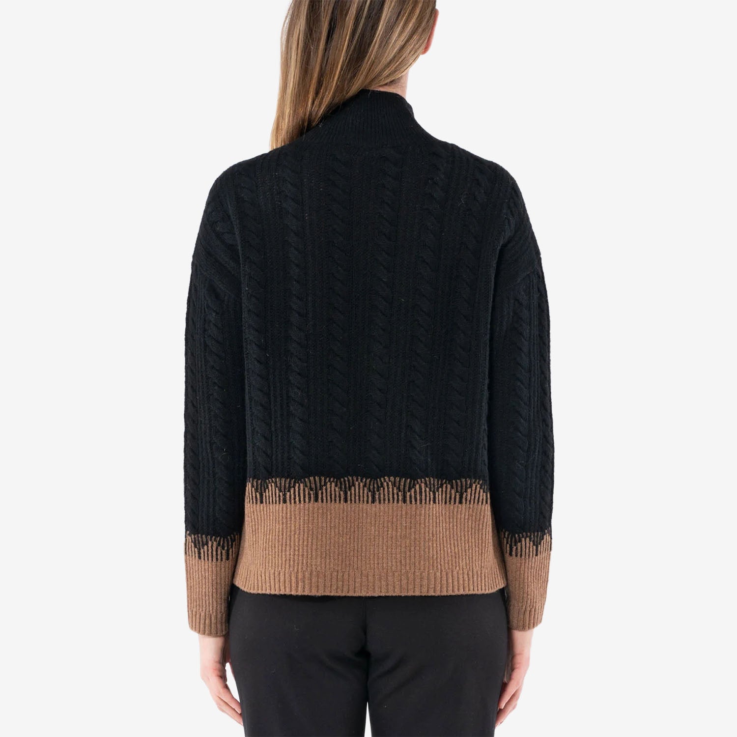 Jump Contrast Cable Pullover