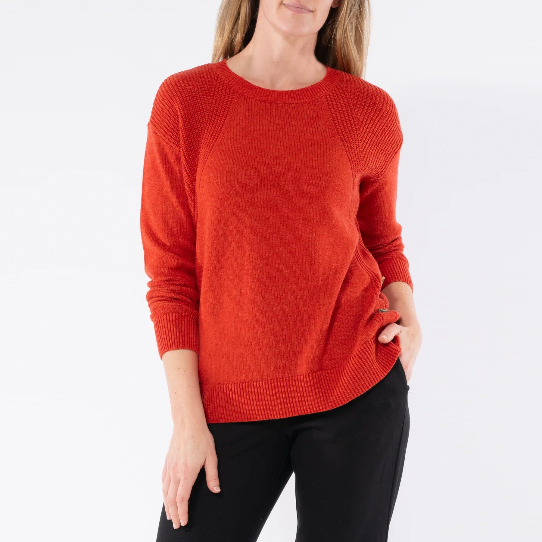Jump Side Button Pullover