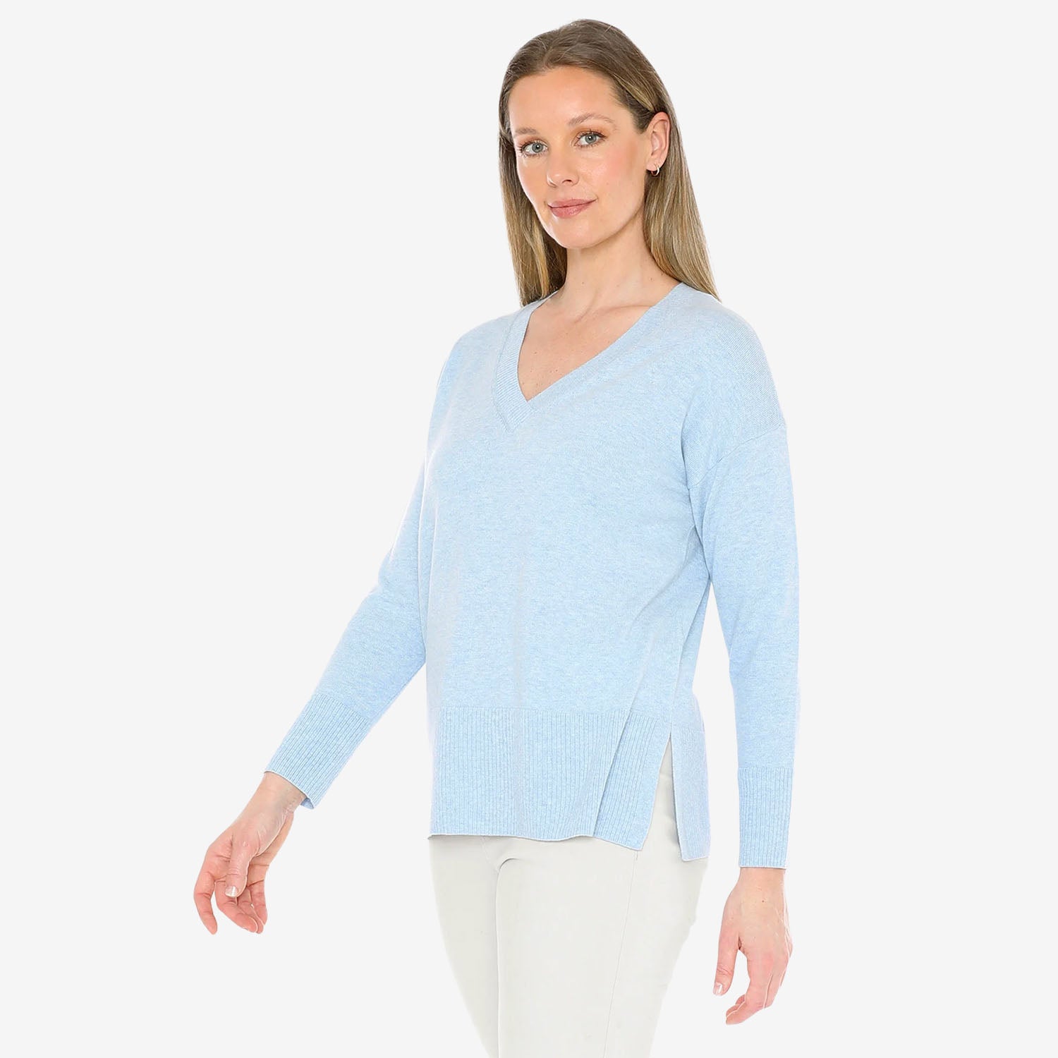 Jump V-Neck Pullover blue