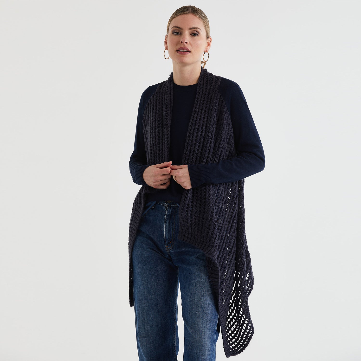LD&Co. Lofty Lace Cardi navy