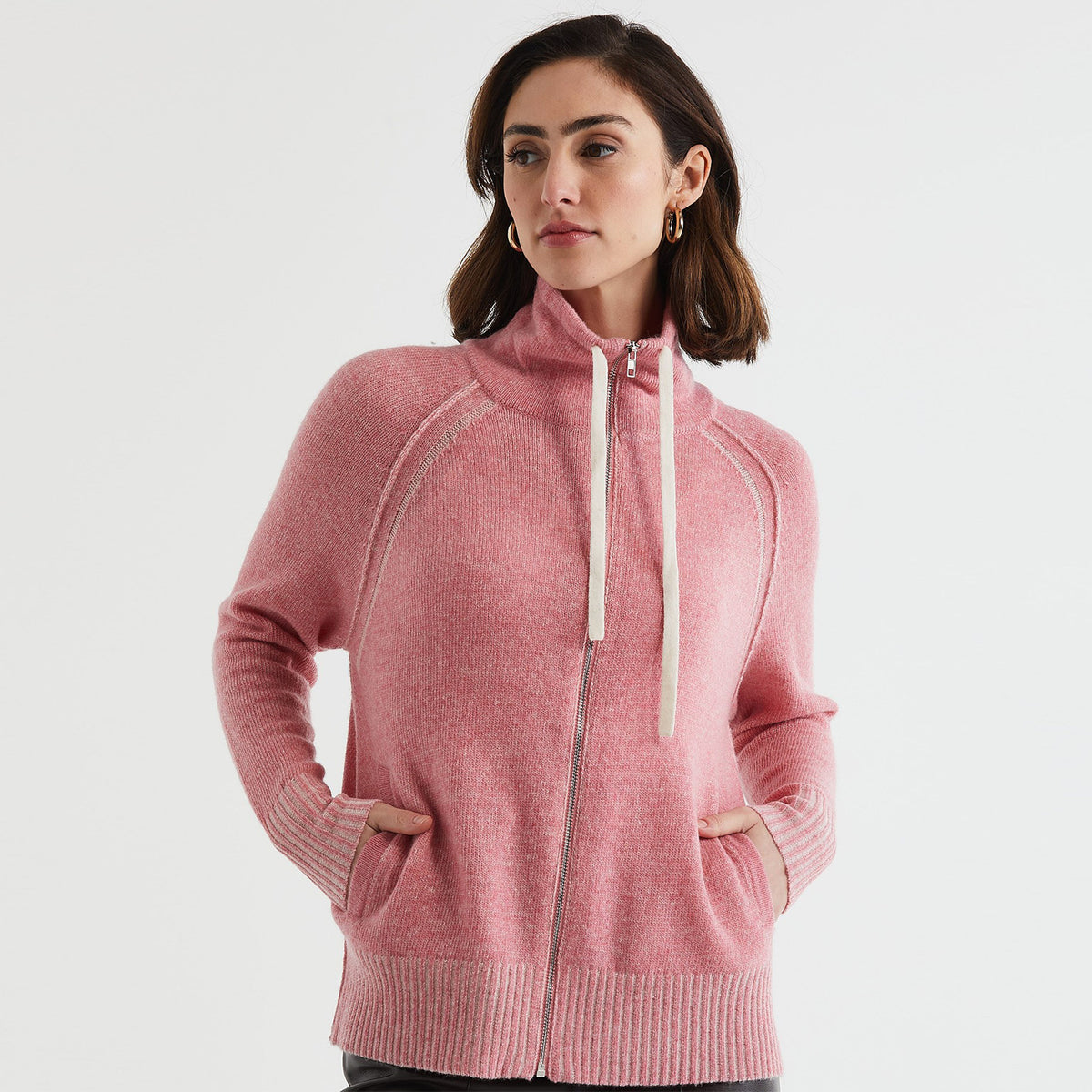 LD&Co. Two-Toned Zip Up blush