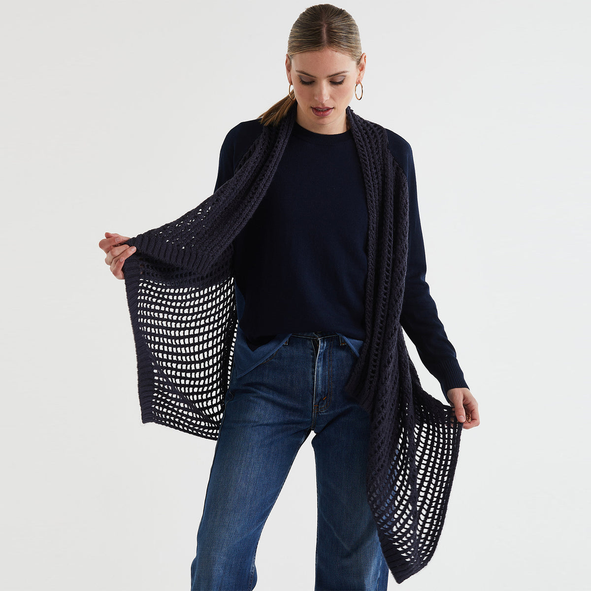 LD&Co. Lofty Lace Cardi navy