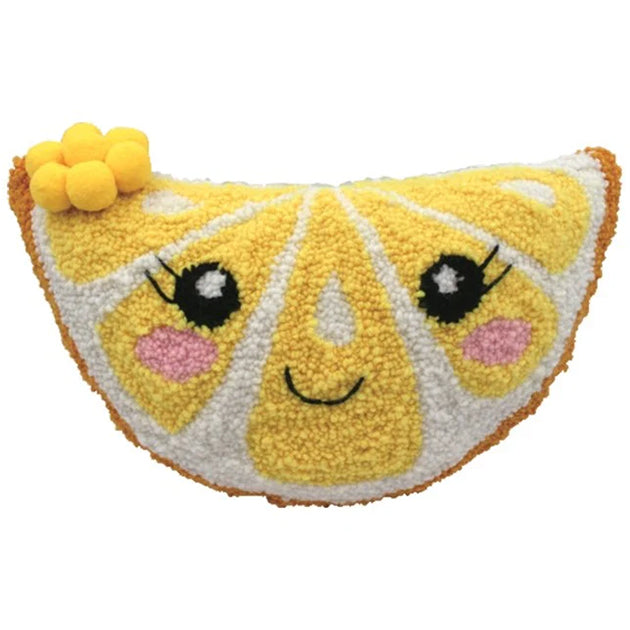 Make it Punch Needle Pillow Lemon Smile