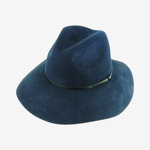 Maddison Avenue Wool Felt Fedora navy