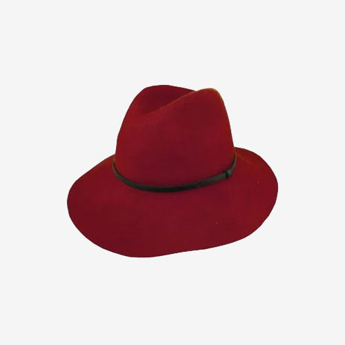 Maddison Avenue Wool Felt Fedora wine