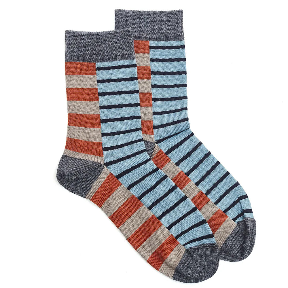 Norsewear Kids Block Stripe Socks grey