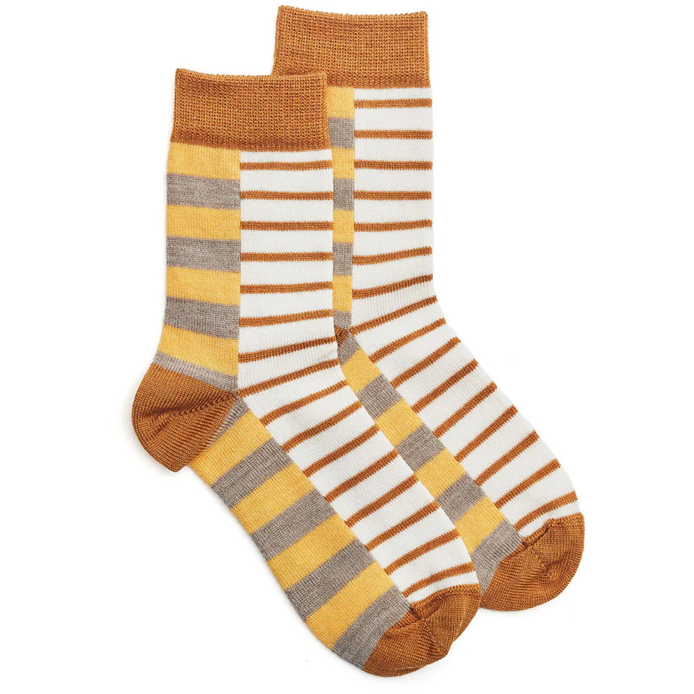 Norsewear Kids Block Stripe Socks mustard