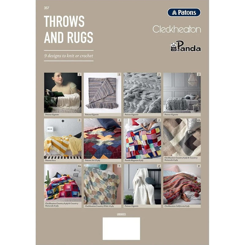 Patons Throws & Rugs Book 357