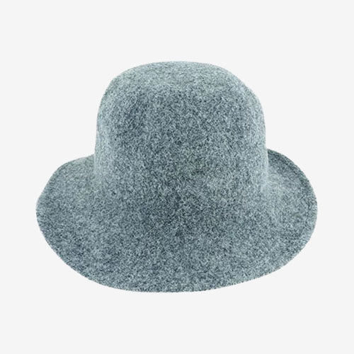 Poppi Boiled Wool Small Brim Hat grey