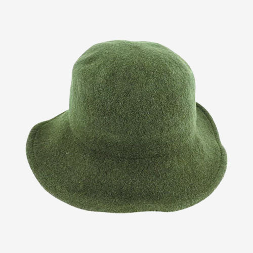 Poppi Boiled Wool Small Brim Hat olive