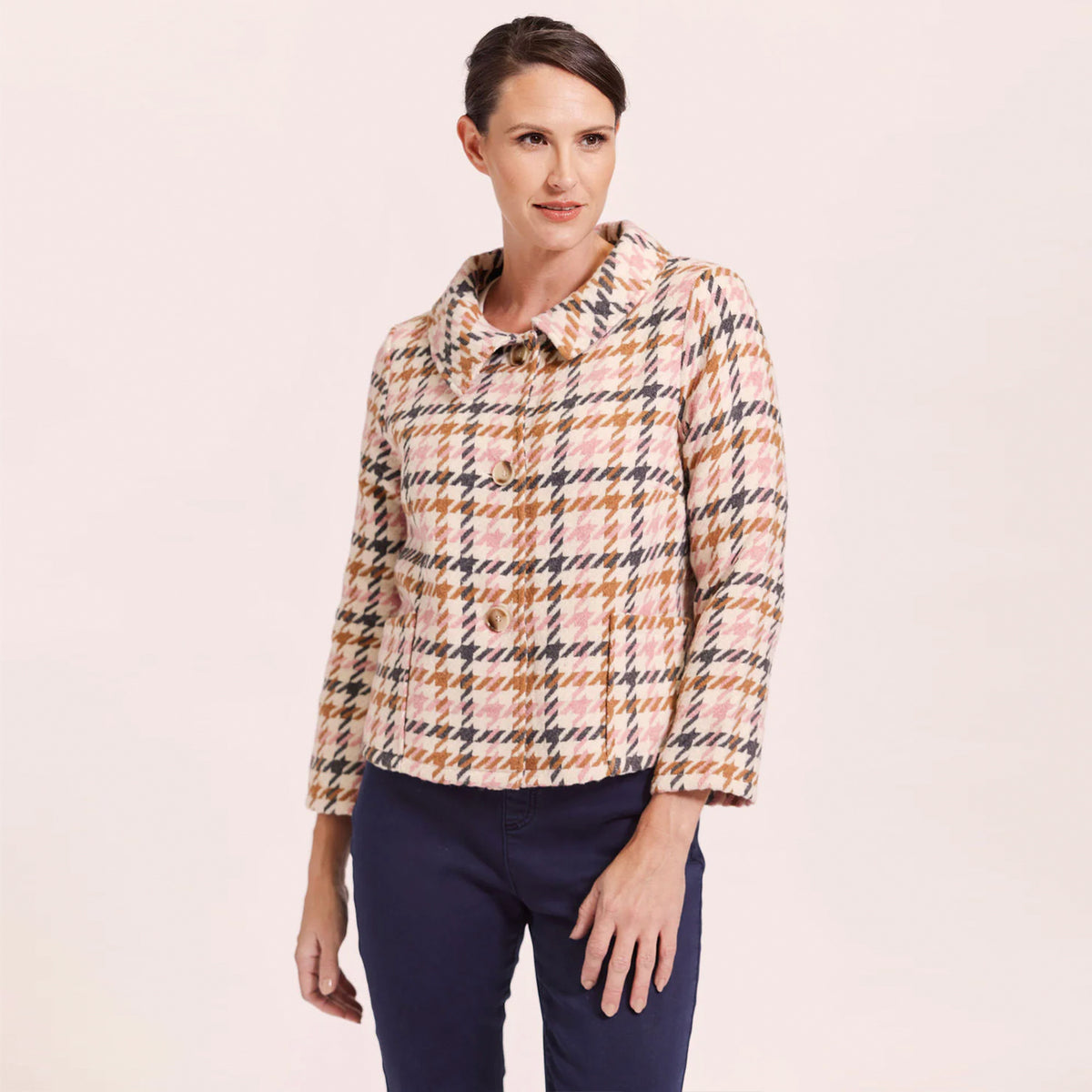 See Saw Brushed Wool Blend Audrey Collar Jacket
