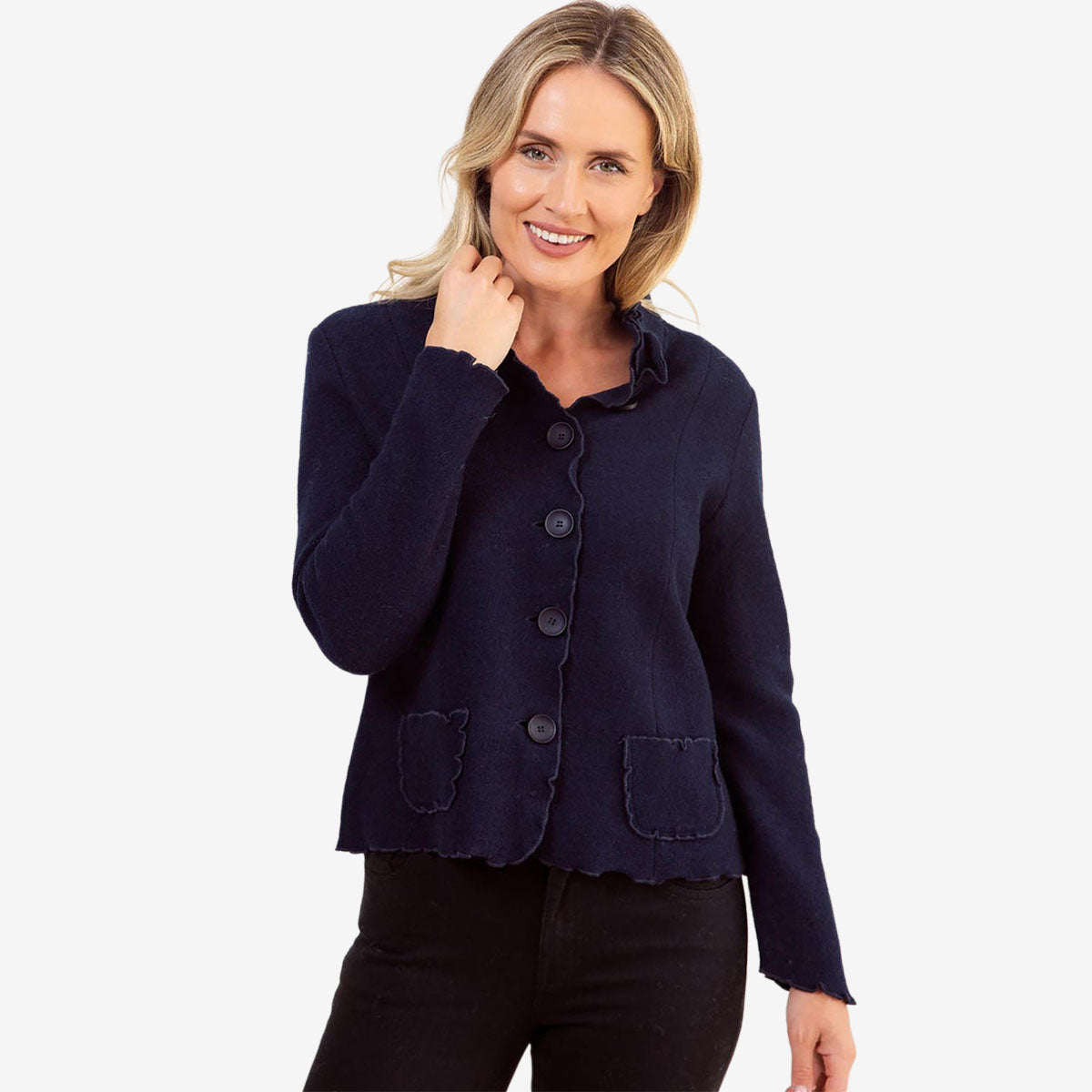 See Saw Ruffle Trim Jacket