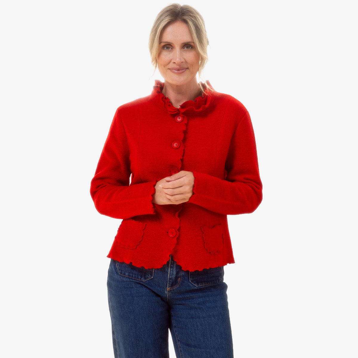 See Saw Ruffle Trim Jacket