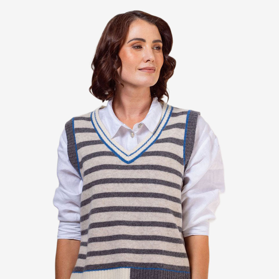 ee Saw Yak & Wool Stripe Vest