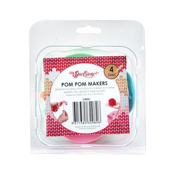 Sew Easy Pom Pom Maker Set of 4
