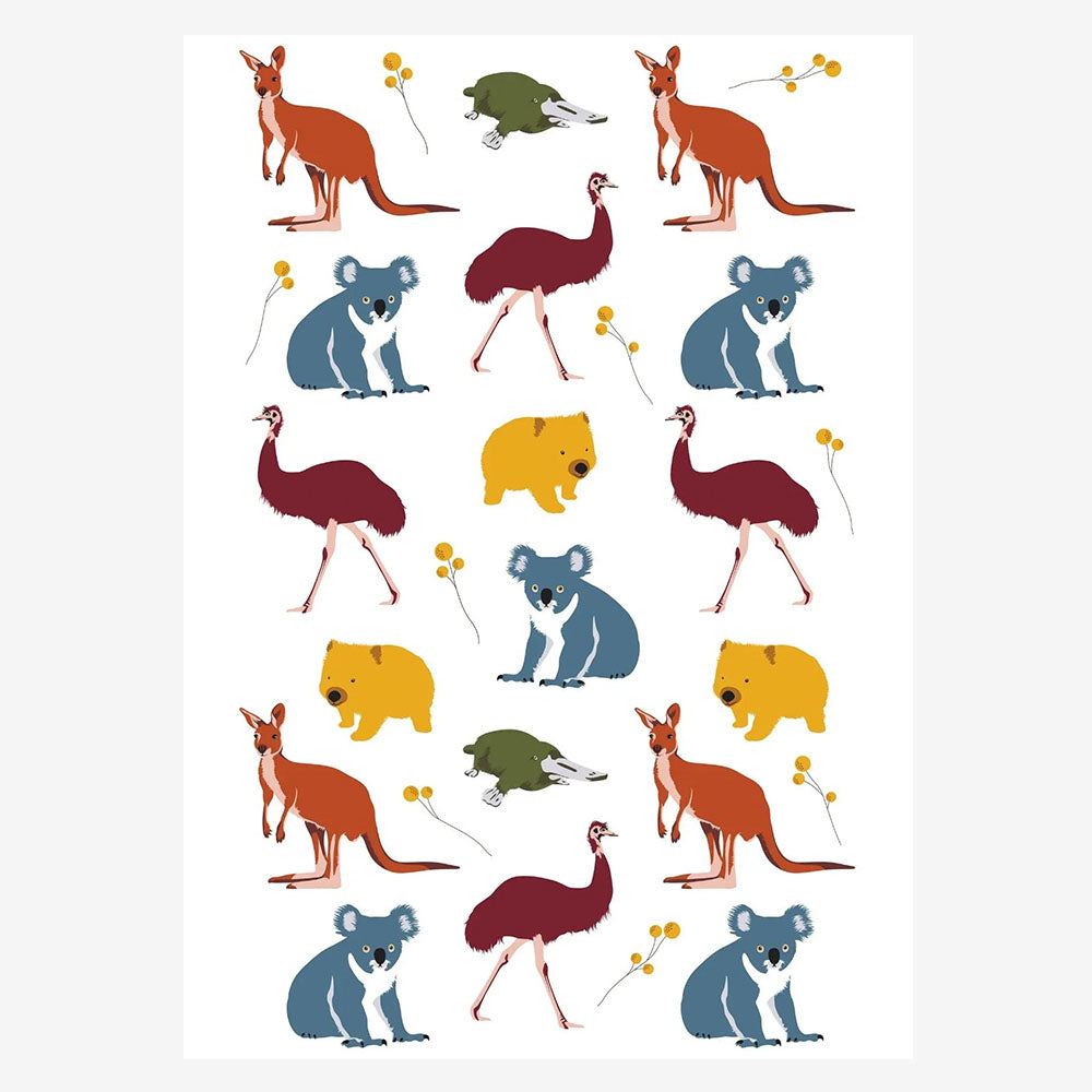 Tea Towel - Australian Animals