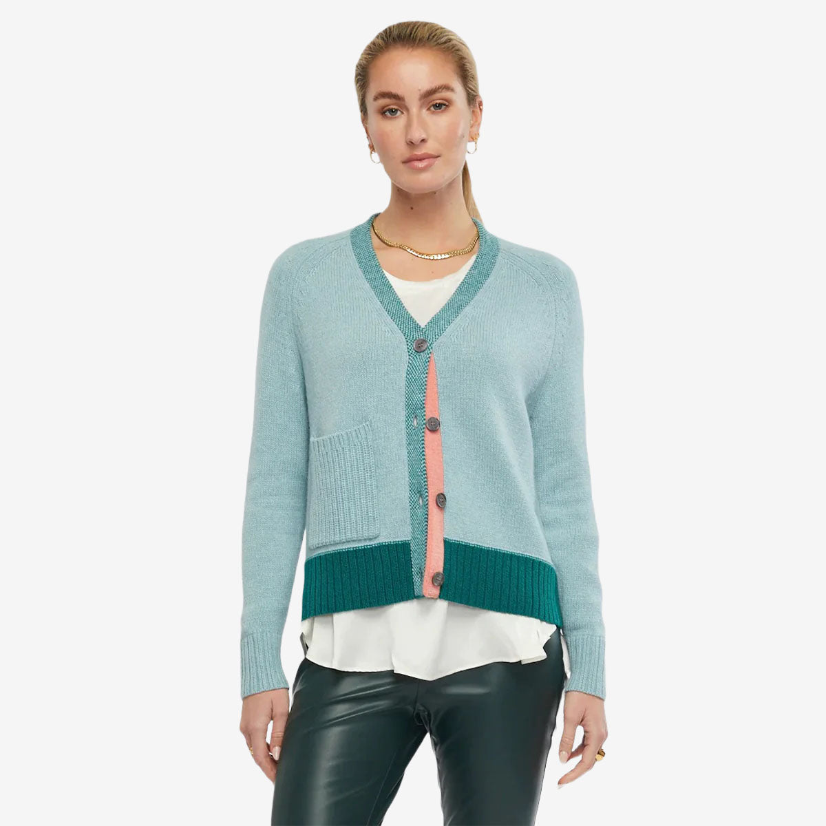 Zaket & Plover Elbow Patch Cardi seashore