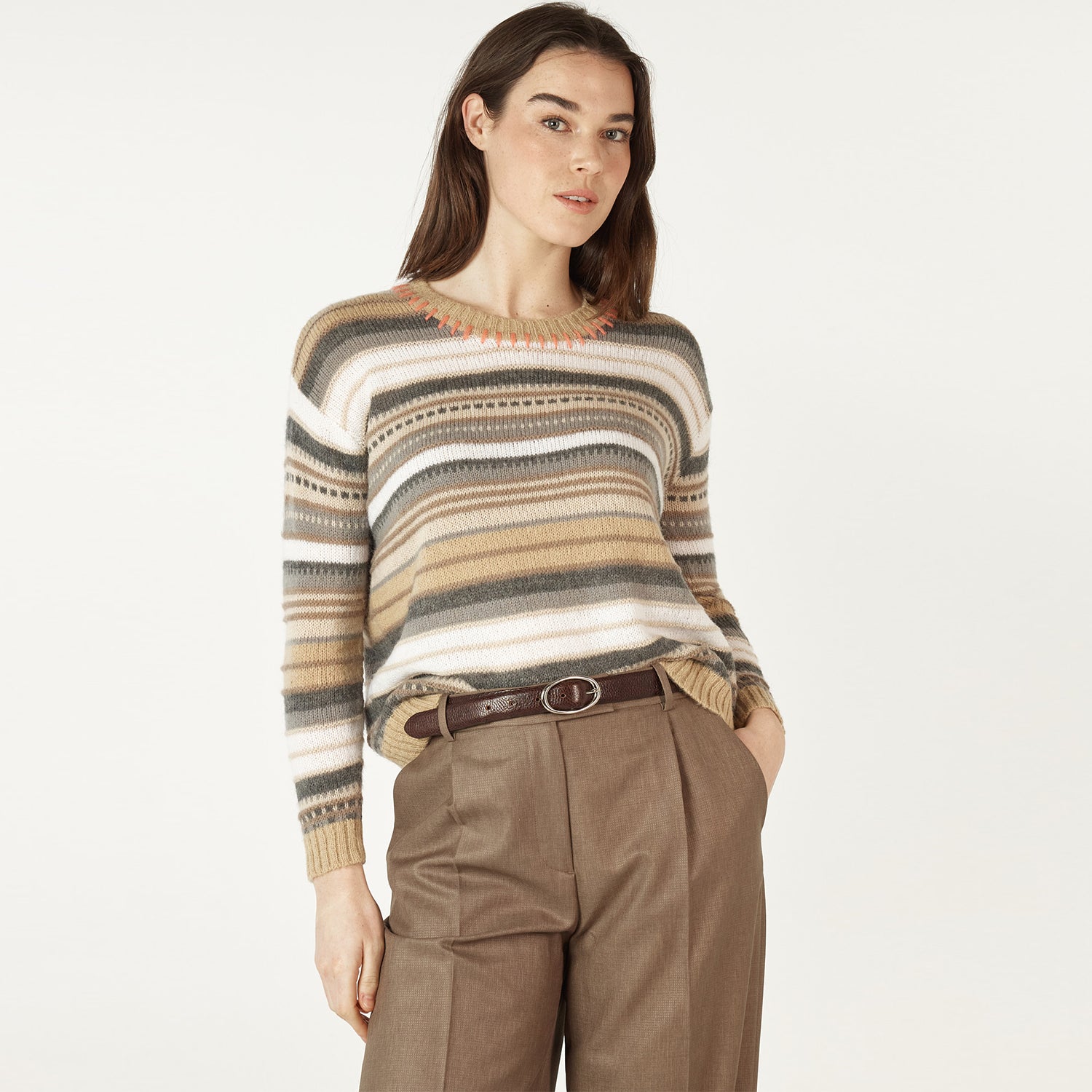 Z&P Mohair Blend Stripe Sweater
