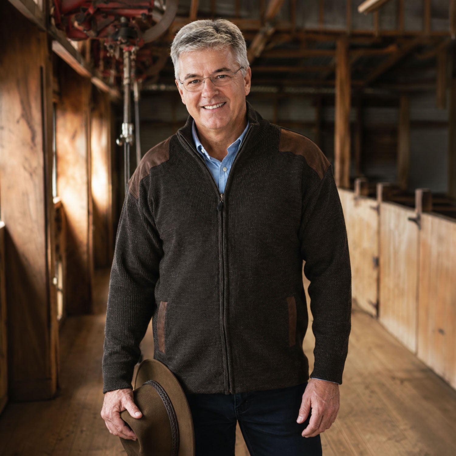 Ansett Patch Zip Cardigan